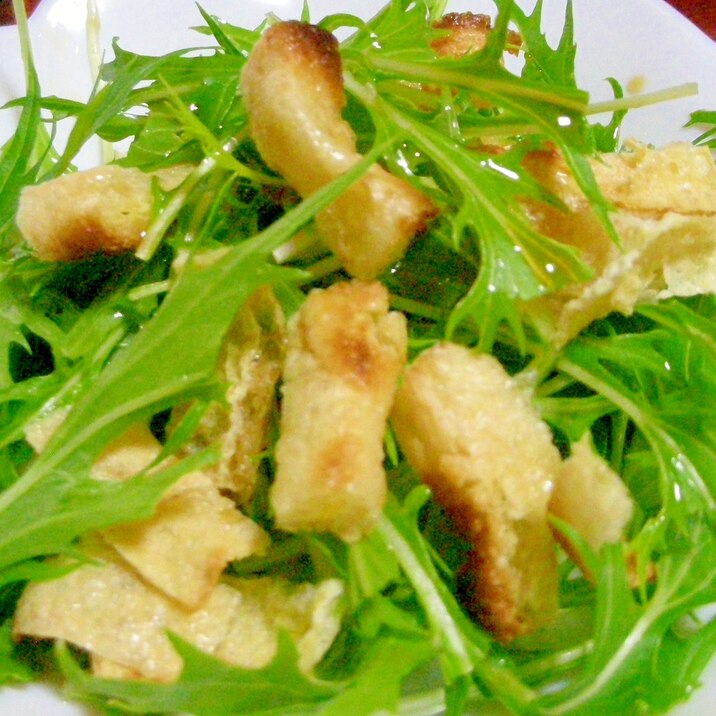水菜と油揚げのポン酢サラダ レシピ 作り方 By Candy7147 楽天レシピ 水菜と油揚げのポン酢サラダ レシピ 作り方 By Candy7147 楽天レシピ